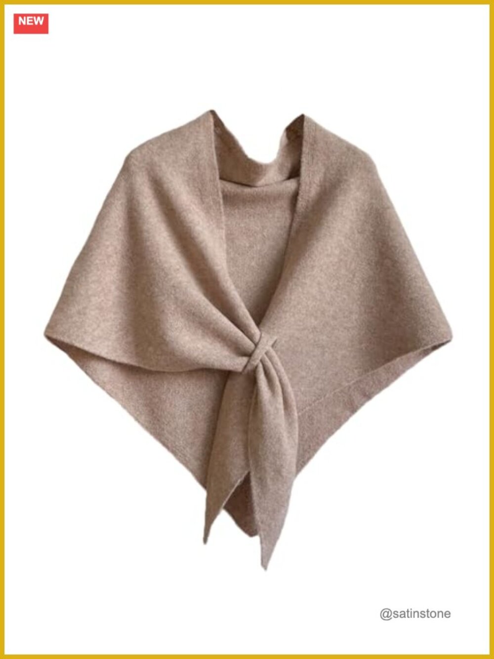 Knit Triangle Shawl Wrap Tie Knot Pashmina Scarf Sweater